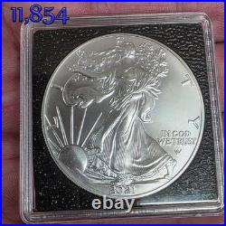 2021 SILVER EAGLE TYPE 2 1 OZ. FINE SILVER BULLION COIN in a INTERCEPT CAPSULE 2021 SILVER EAGLE TYPE 2 1 OZ. FINE SILVER BULLION COIN in a INTERCEPT CAPSULE