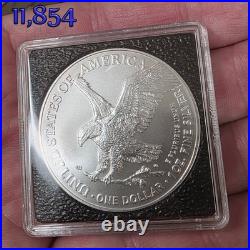 2021 SILVER EAGLE TYPE 2 1 OZ. FINE SILVER BULLION COIN in a INTERCEPT CAPSULE 2021 SILVER EAGLE TYPE 2 1 OZ. FINE SILVER BULLION COIN in a INTERCEPT CAPSULE