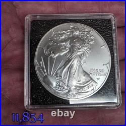 2021 SILVER EAGLE TYPE 2 1 OZ. FINE SILVER BULLION COIN in a INTERCEPT CAPSULE