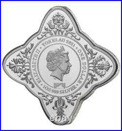 2021 Tokelau $1 Three Kings 1oz Solid Silver Proof Coin Number 455 Of 900