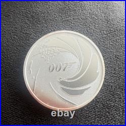 2022 1oz solid Silver Tuvalu $1 Dollar James Bond