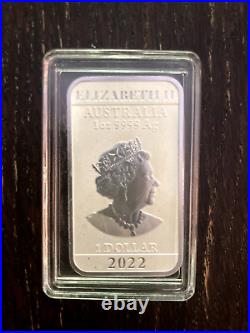 2022 Australia Dragon 1oz Solid Silver. 999 Perth Mint Bar