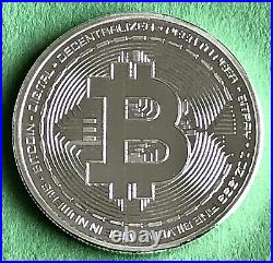 2022 Bitcoin 1 oz. 999 Fine Solid silver Commemorative Limited Original NEW