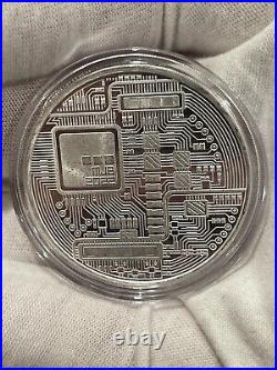 2022 Bitcoin 1 oz. 999 fine Solid silver commemorative IN A CAPSULE & GIFT POUCH