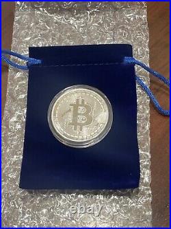 2022 Bitcoin 1oz. 999 fine Solid silver commemorative IN CAPSULE AND GIFT POUCH