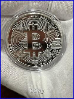 2022 Bitcoin 1oz. 999 fine Solid silver commemorative IN CAPSULE AND GIFT POUCH