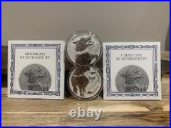 2022 Germania Beasts Fenrir 2 X 1oz Solid Silver. 999 Coins In Double Capsule