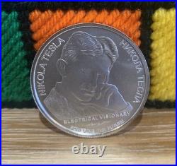 2022 Nikola Tesla Natural Healing 1oz. 999 Solid Silver Coin In Capsule 2022 Nikola Tesla Natural Healing 1oz. 999 Solid Silver Coin In Capsule