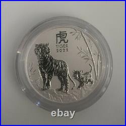 2022 Perth Mint Australian Lunar Tiger Solid Silver 2 oz Coin