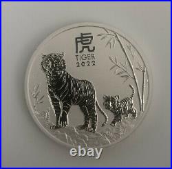 2022 Perth Mint Australian Lunar Tiger Solid Silver 2 oz Coin
