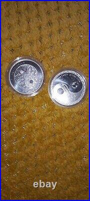 2023 & 2022 Equilibrium Yin Yang 1oz Solid Silver. 999 Coin