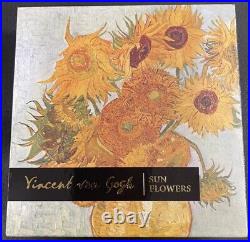 2023 2 Oz 999 Silver Niue Vincent Van Gogh Painting Sunflowers Gilded Proof Coin