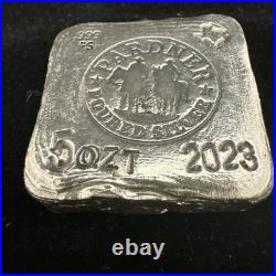 2023 5 Oz Pardner Pour Silver Square Deal Bar with COA #120