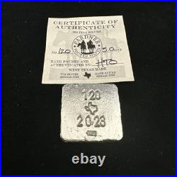 2023 5 Oz Pardner Pour Silver Square Deal Bar with COA #120