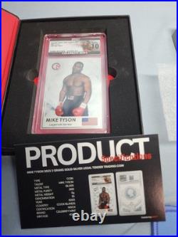 2023 Mike Tyson 3 Grams Solid Silver Celebrity Mint card graded 10.1 Of 4000