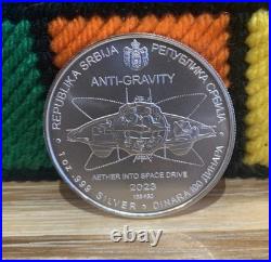 2023 Nikola Tesla Anti-Gravity 1oz. 999 Solid Silver Coin In Capsule