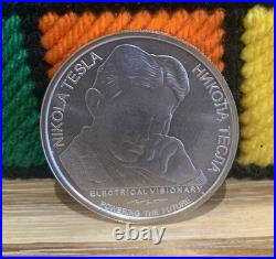 2023 Nikola Tesla Anti-Gravity 1oz. 999 Solid Silver Coin In Capsule