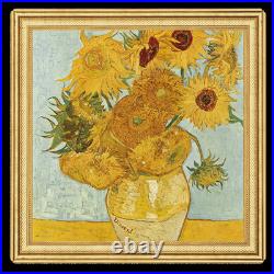 2023 Niue Vincent Van Gogh Sunflowers 2 oz Silver Gilded Proof Coin 2023 Niue Vincent Van Gogh Sunflowers 2 oz Silver Gilded Proof Coin