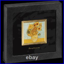 2023 Niue Vincent Van Gogh Sunflowers 2 oz Silver Gilded Proof Coin 2023 Niue Vincent Van Gogh Sunflowers 2 oz Silver Gilded Proof Coin