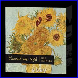 2023 Niue Vincent Van Gogh Sunflowers 2 oz Silver Gilded Proof Coin 2023 Niue Vincent Van Gogh Sunflowers 2 oz Silver Gilded Proof Coin
