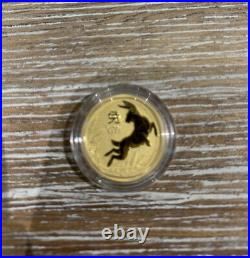 2023 Perth Mint Solid Gold Lunar Rabbit 1/10 (tenth) Oz Coin