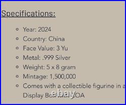 2024 CHINA Lunar New Year celebration 5x8 gram Silver Coin in Rare OGP BOX SET 2024 CHINA Lunar New Year celebration 5x8 gram Silver Coin in Rare OGP BOX SET