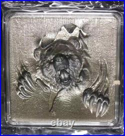 2024 Komsco Furious Beasts Series Grizzly Bear Stacker 2 oz. 999 Silver