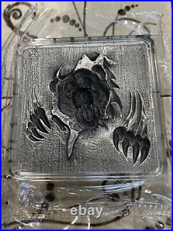 2024 Korea Furious Beasts Series Grizzly Bear 2oz. 999 Antiqued Silver Stacker