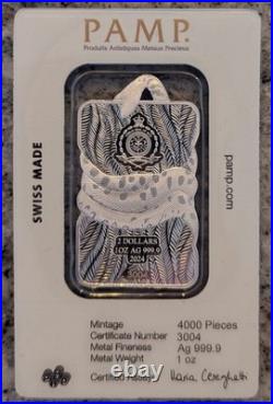 2024 PAMP Holographic Nature's Grip Green Anaconda 1 oz. 9999 Silver 3004/4000