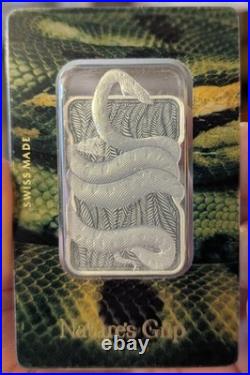 2024 PAMP Holographic Nature's Grip Green Anaconda 1 oz. 9999 Silver 3004/4000