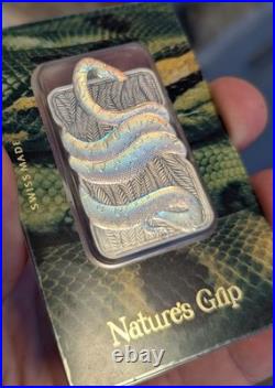 2024 PAMP Holographic Nature's Grip Green Anaconda 1 oz. 9999 Silver 3004/4000