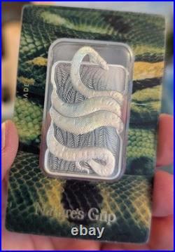 2024 PAMP Holographic Nature's Grip Green Anaconda 1oz. 999 Silver #3001