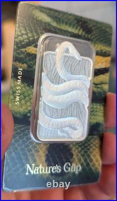 2024 PAMP Holographic Nature's Grip Green Anaconda 1oz. 999 Silver #3001