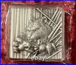 2024 South Korea Furious Beasts Tiger 2oz Silver Antiqued Stacker 2024 South Korea Furious Beasts Tiger 2oz Silver Antiqued Stacker