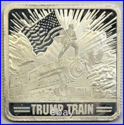 2024 Trump Train. 999 Fine 1 oz Silver Square Bar