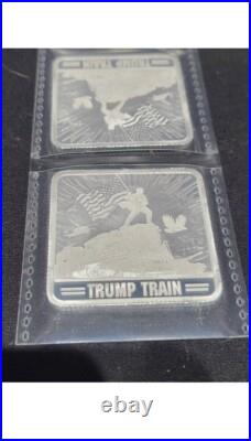 2024 Trump Train. 999 Fine Silver Square Bar, 1 oz Very Patriotic Piece