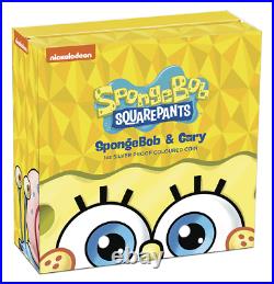 2024 Tuvalu SpongeBob SquarePants SpongeBob and Gary 1 oz Silver Colored Proof