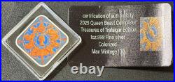 2025 1 Oz. 9999 Silver UK Queen's Beasts Completer Trafalgar Square London Color