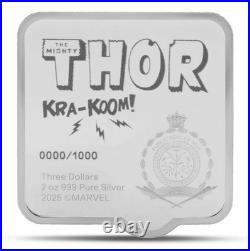 2025 Agoro Niue Marvel Smash Thor KRA-KOOM 2 oz Silver High Relief Proof Coin 2025 Agoro Niue Marvel Smash Thor KRA-KOOM 2 oz Silver High Relief Proof Coin