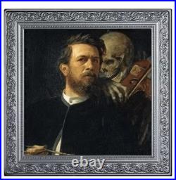2025 Cameroon Arnold Bocklin Self Portrait with Death 1 oz Silver BOX COA NEW 2025 Cameroon Arnold Bocklin Self Portrait with Death 1 oz Silver BOX COA NEW