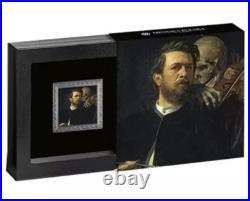 2025 Cameroon Arnold Bocklin Self Portrait with Death 1 oz Silver BOX COA NEW 2025 Cameroon Arnold Bocklin Self Portrait with Death 1 oz Silver BOX COA NEW