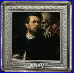 2025 Cameroon Arnold Bocklin Self Portrait with Death 1 oz Silver BOX COA NEW 2025 Cameroon Arnold Bocklin Self Portrait with Death 1 oz Silver BOX COA NEW
