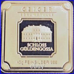 2025 Geiger Edelmetalle Silver 10 GRAM. 999 Fine Silver Square Series BV987445