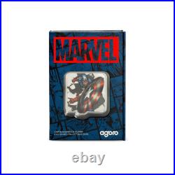 2025 Niue Marvel Smash Captain America Clang 2 oz Silver High Relief Proof Coin