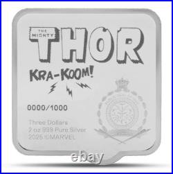 2025 Niue Marvel Smash Thor KRA-KOOM 2 oz Silver High Relief Proof Coin 2025 Niue Marvel Smash Thor KRA-KOOM 2 oz Silver High Relief Proof Coin