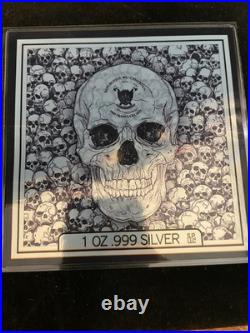 2025 Skull Series Angels of Death 1 oz. 999 Silver Card WithCOA ONLY 999 MINTAGE
