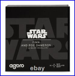 2025 Star Wars Allies Finn and Poe Dameron 1 oz Silver Colorized Proof Medallion