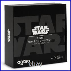 2025 Star Wars Allies Finn and Poe Dameron 1 oz Silver Colorized Proof Medallion