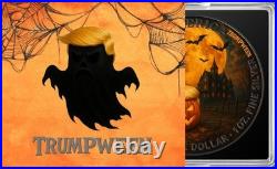 2025 Trumpween Colored Ruthenium Finish 1 oz Silver Coin in OGP