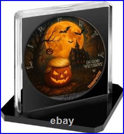 2025 Trumpween Colored Ruthenium Finish 1 oz Silver Coin in OGP